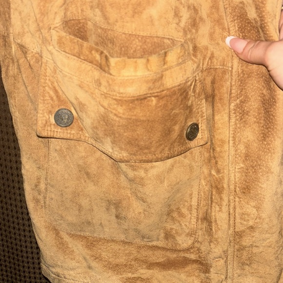 talbots genuine leather coat, shades of brown. in great condition. size medium. - Picture 5 of 7